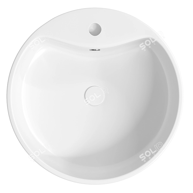 Modern White Bathroom Sink Abber Bequem 3D model image 3