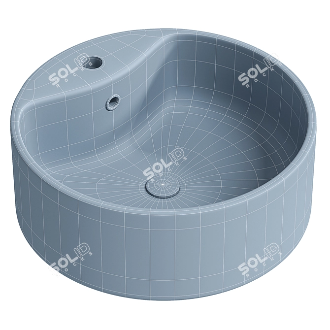 Modern White Bathroom Sink Abber Bequem 3D model image 4