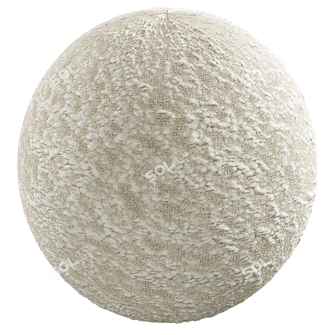 Luxurious Bouclé Fabric Texture 3D model image 1