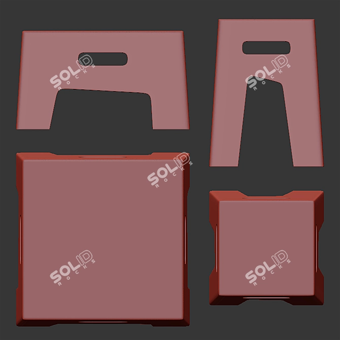 Inout Side Table Duo Options 3D model image 4