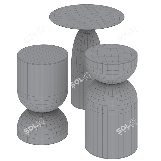 Modern Side Tables Set Matilda and Rachell by La Forma 3D model image 6