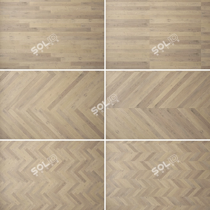 Wood Floor Set, 5 Masonry Styles 3D model image 2