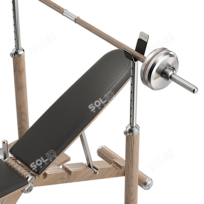 High Detail Gym Equipment Set 3D model image 3