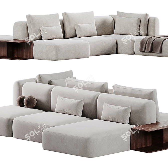 Modern Westside Sofa Design by Poliform 3D model image 2