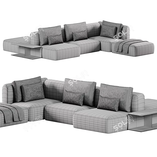 Modern Westside Sofa Design by Poliform 3D model image 4