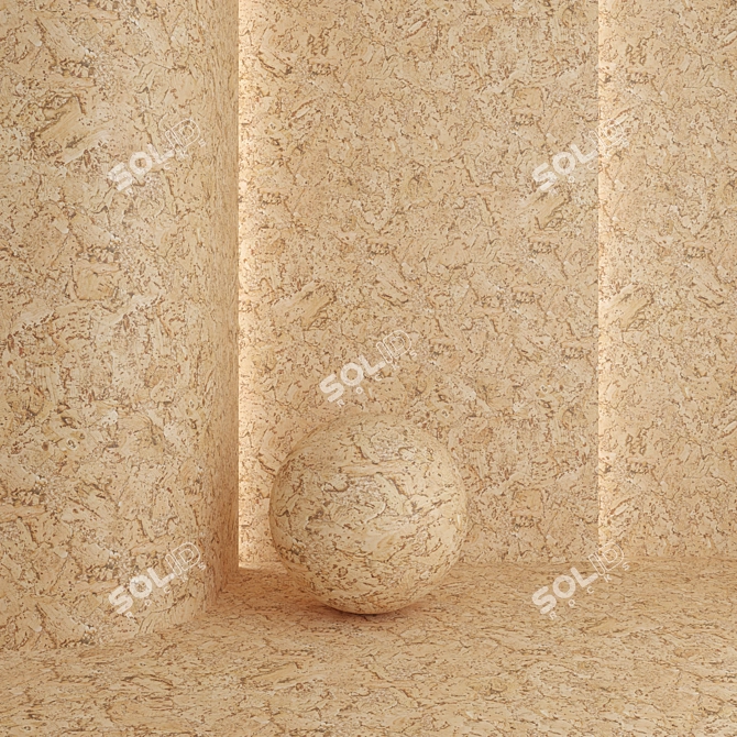 7 Color Wood Cork Textures 3D model image 5