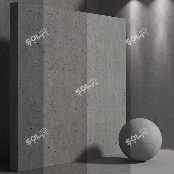 Seamless Concrete Material Set 3D model image 1