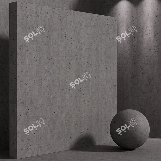 Seamless Concrete Material Set 3D model image 2