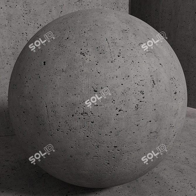 Seamless Concrete Material Set 3D model image 3