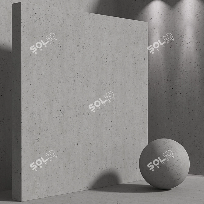 Seamless Concrete Material Set 3D model image 5