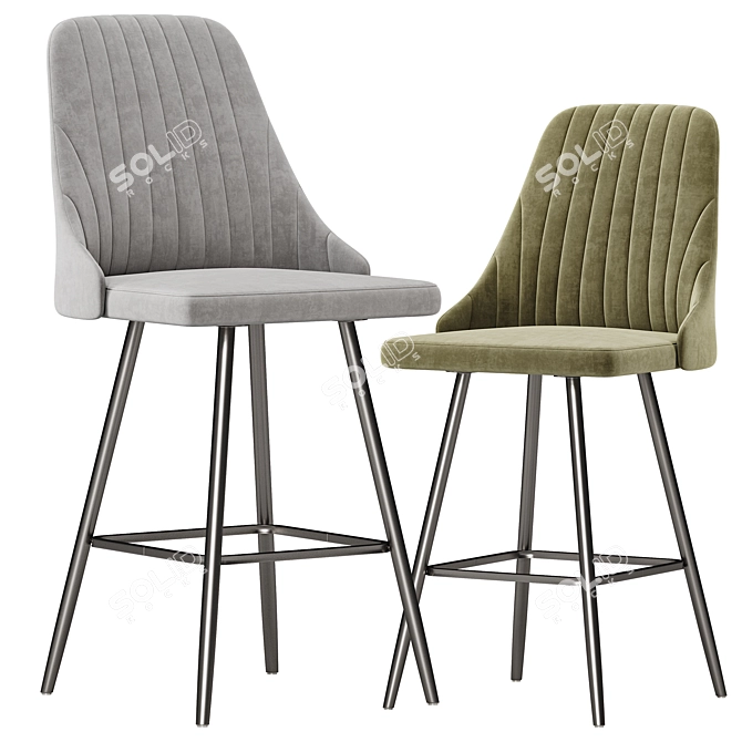 Modern Bar Stool for Home 3D model image 2