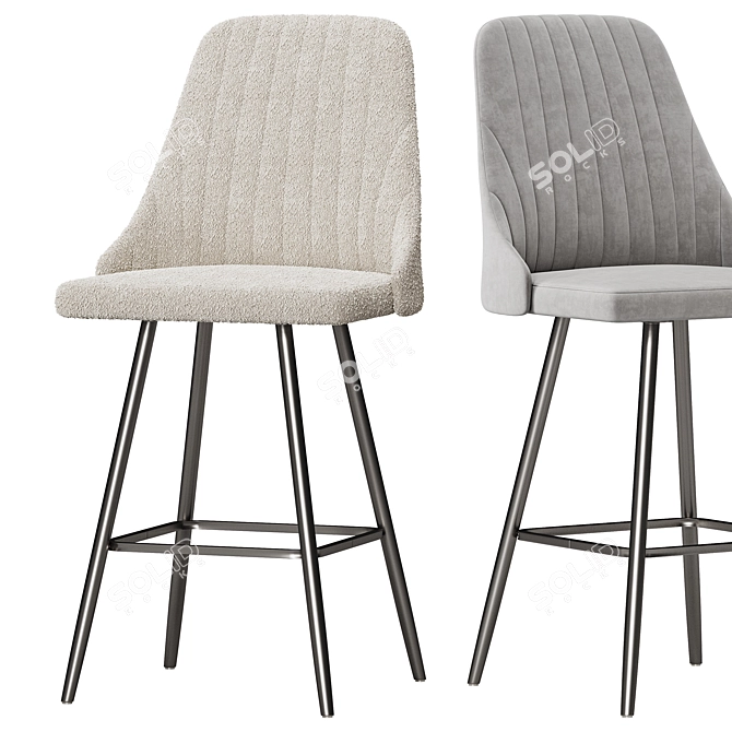 Modern Bar Stool for Home 3D model image 3