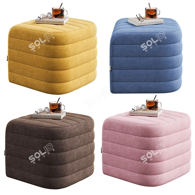 Kave Pouf 3D Model Multicolor 3D model image 4