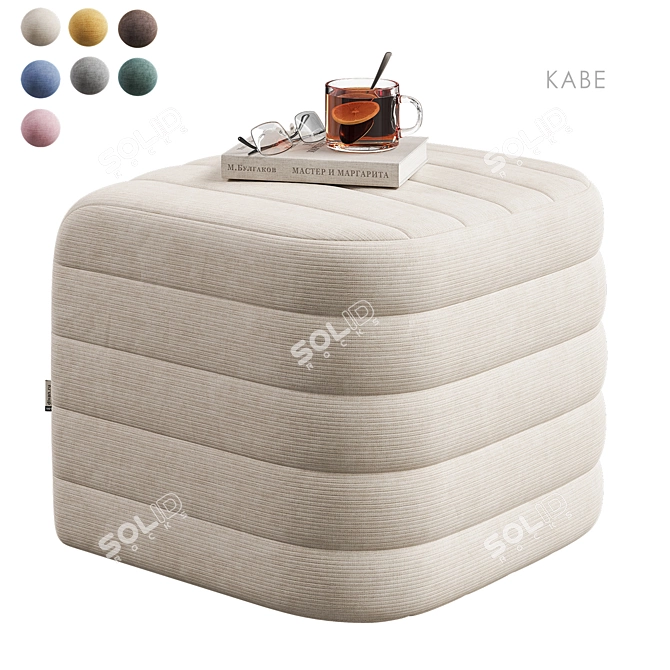 Kave Pouf 3D Model Multicolor 3D model image 8