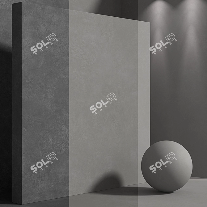 Seamless Concrete Material Set 3D model image 1