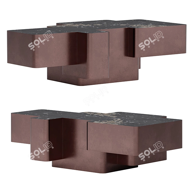 Elegant Xenolith Coffee Table Essence 3D model image 2