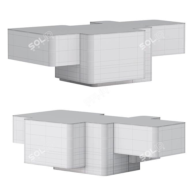 Elegant Xenolith Coffee Table Essence 3D model image 3