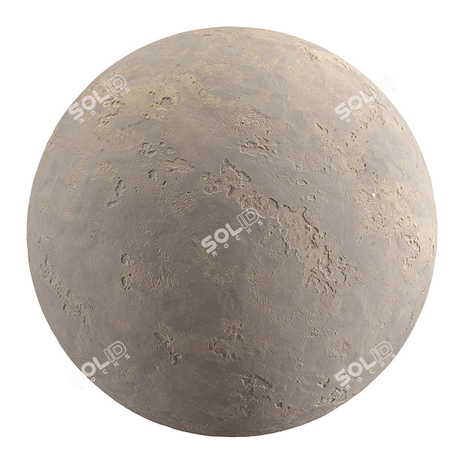 Displacement-Enhanced Concrete Model Kit 3D model image 1