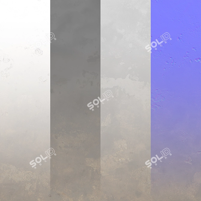 Displacement-Enhanced Concrete Model Kit 3D model image 3