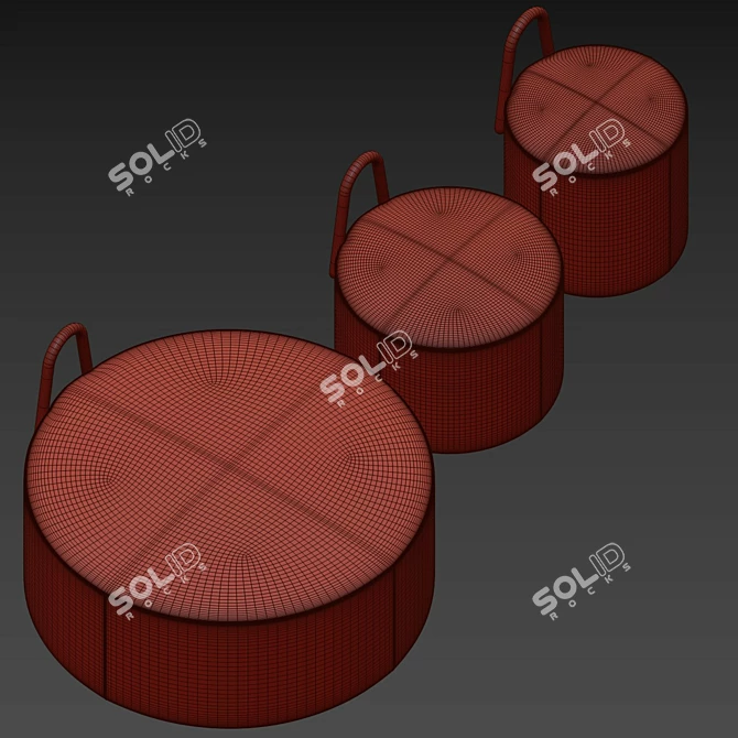 Amstelle Pouf from SWEDESE 3D model image 4