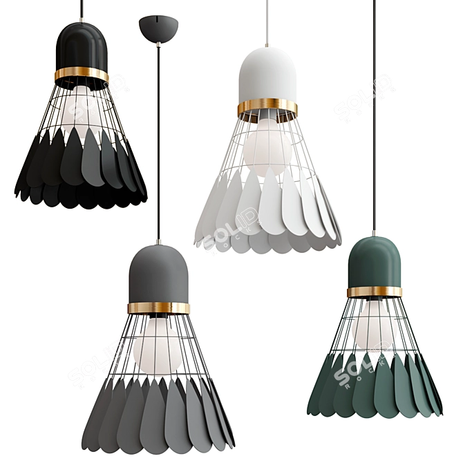 Modern Nordic Art Deco Light 3D model image 1