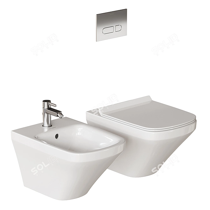 DuraStyle Ceramic Bathroom Essentials 3D model image 3