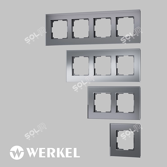 Workel Senso Silver Matte Glass Frames 3D model image 1