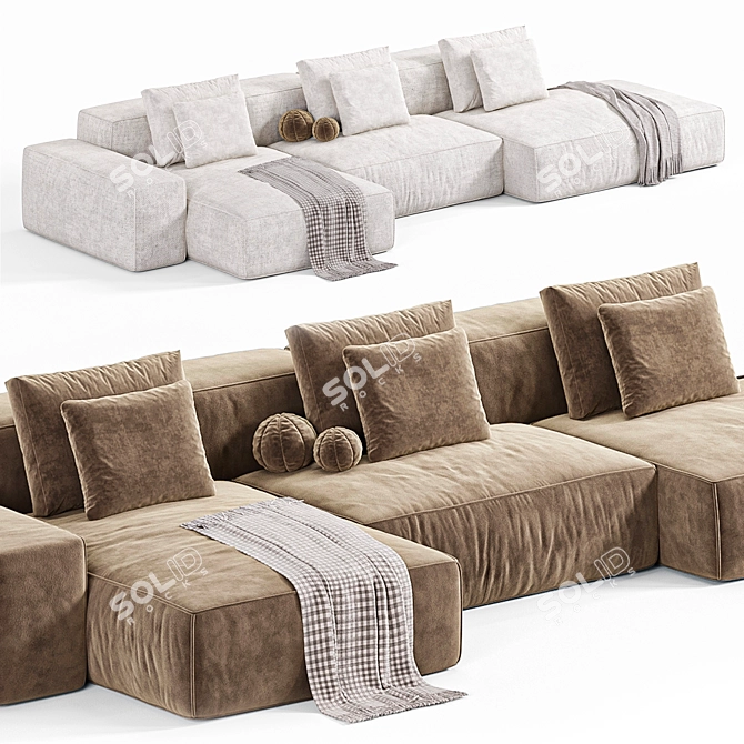 Contemporary Navi Sofa Design 3D model image 4