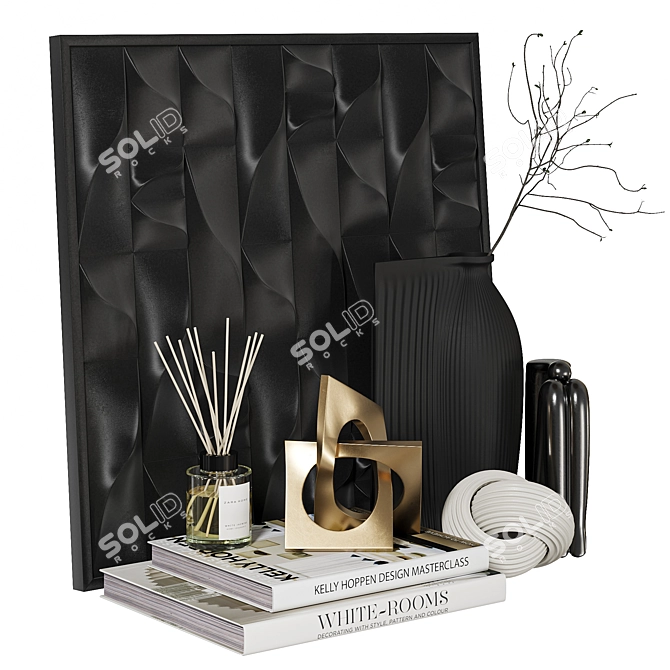 Modern Corner Decor Set Collection 3D model image 2