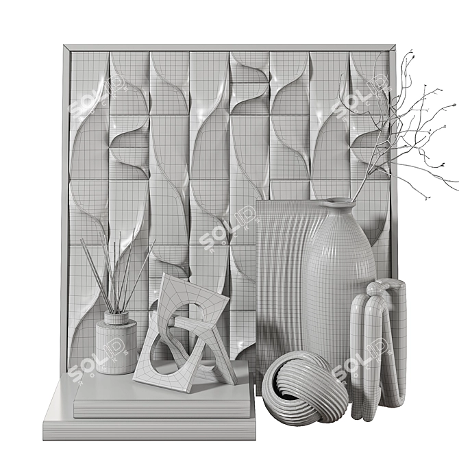 Modern Corner Decor Set Collection 3D model image 4