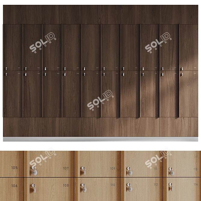 CoronaLegacyMtl Gym Locker with Individual Keys 3D model image 6