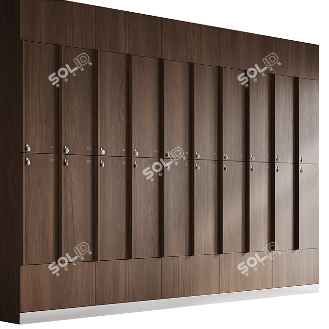 CoronaLegacyMtl Gym Locker with Individual Keys 3D model image 1