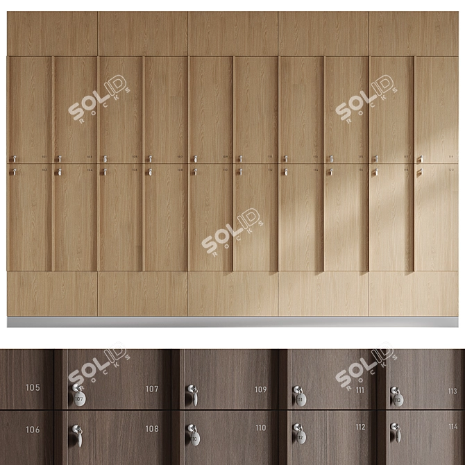 CoronaLegacyMtl Gym Locker with Individual Keys 3D model image 2