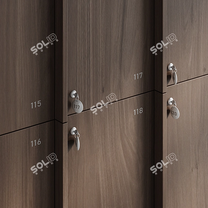 CoronaLegacyMtl Gym Locker with Individual Keys 3D model image 3