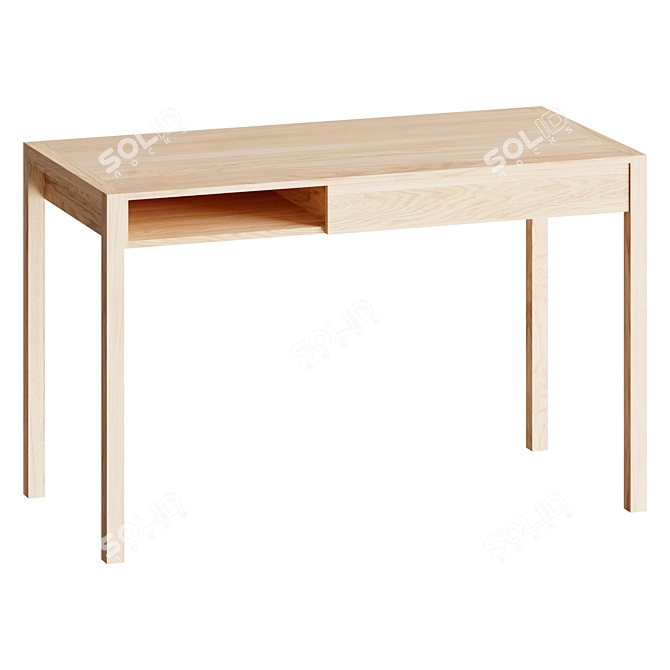 Woodman Modern Writing Desk 3D model image 3