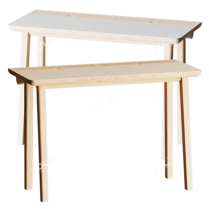 Woodman KOTA Secretary Desk 3D model image 1