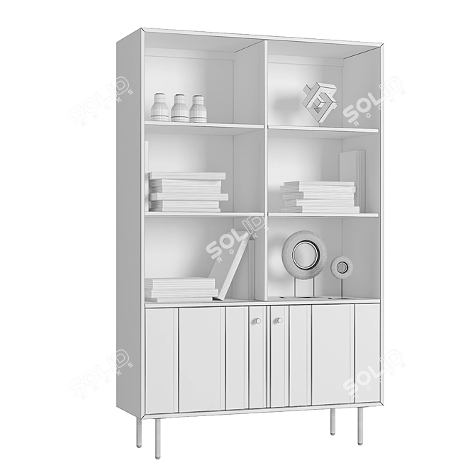 Elegant Fuji Display Cabinet 3D model image 3