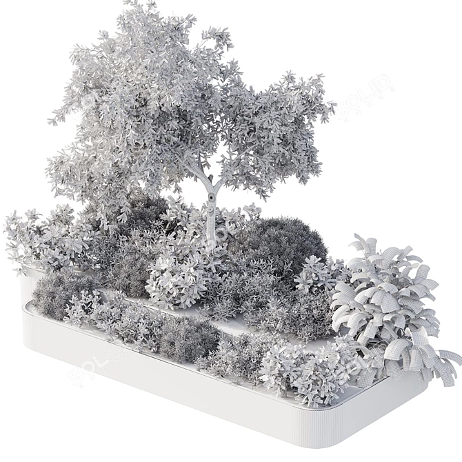 Title: 27-Piece Outdoor Plant Set 3D model image 7