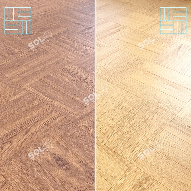 Seamless 3D Wood Flooring Model 3D model image 1