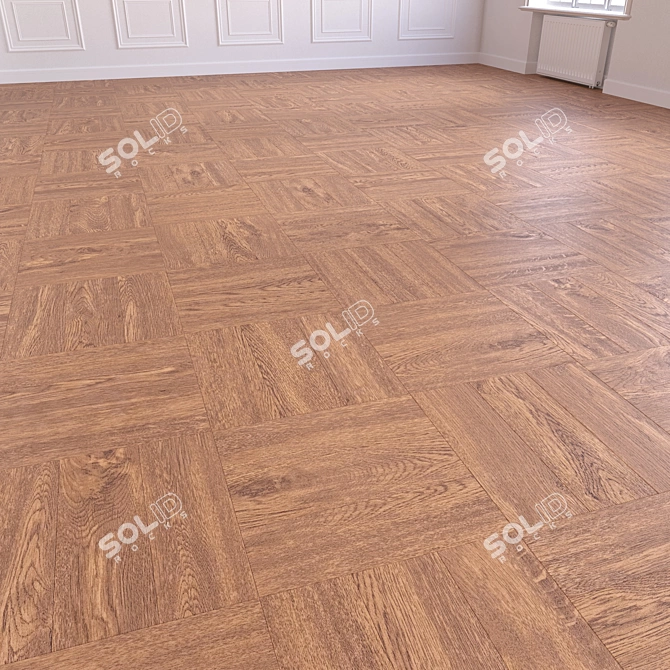 Seamless 3D Wood Flooring Model 3D model image 4