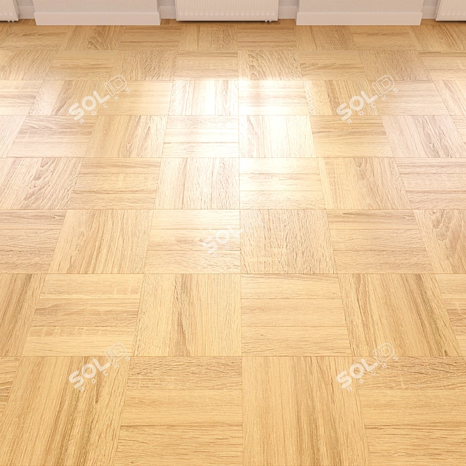 Seamless 3D Wood Flooring Model 3D model image 5