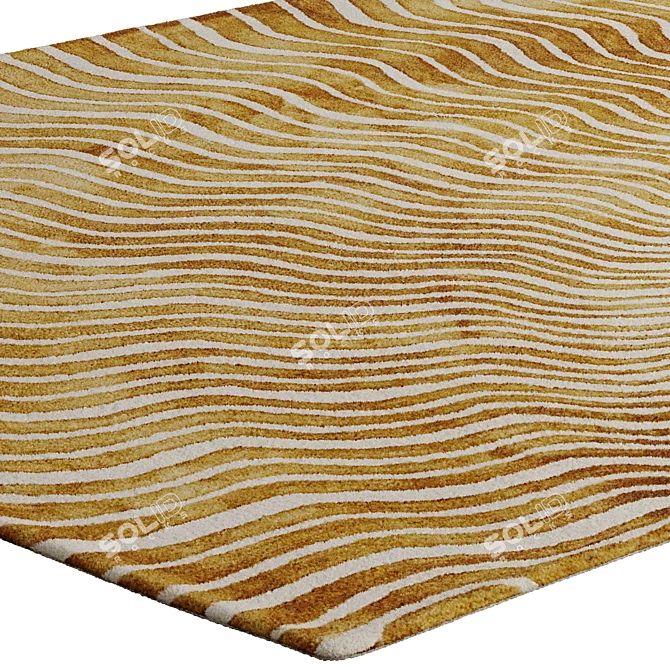 Sophisticated Hand-Tufted Ray Rug 3D model image 4