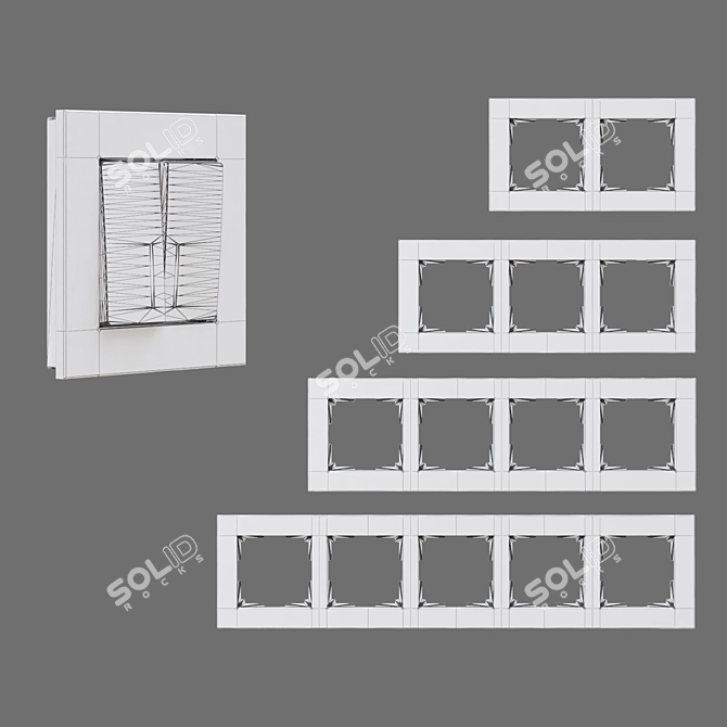 Werkel Aluminium Champagne Metal Frames 3D model image 2