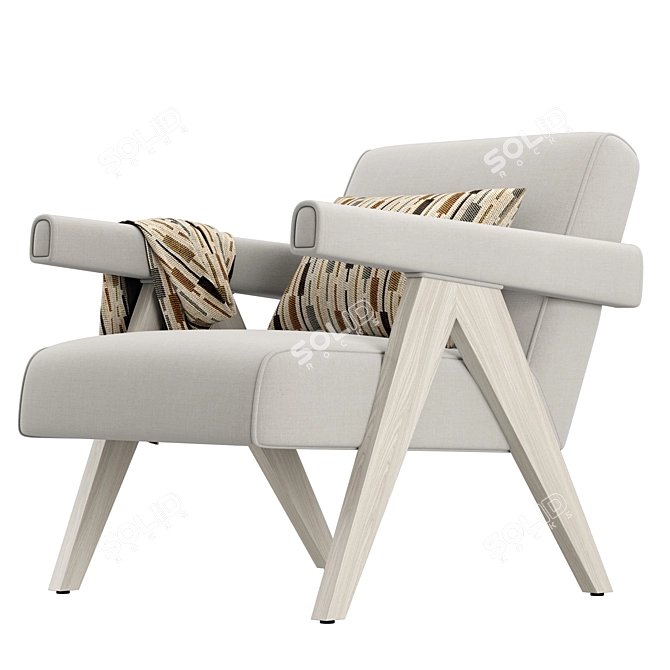 Vintage-inspired RH Jacob Armchair 3D model image 3