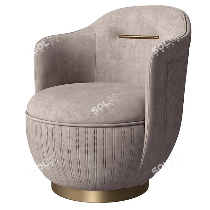 Elegant Devona Swivel Chair 3D model image 1