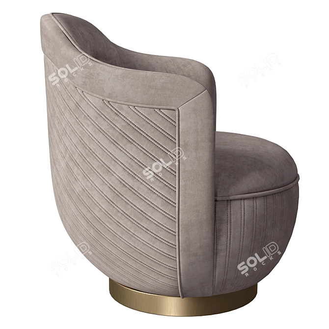 Elegant Devona Swivel Chair 3D model image 2