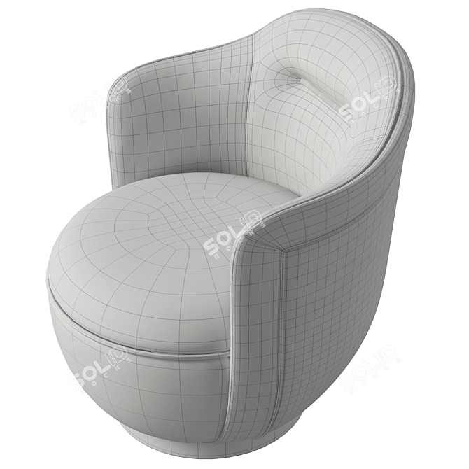 Elegant Devona Swivel Chair 3D model image 6