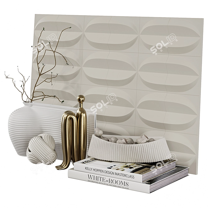 Modern Corner Decor Set 3D model image 3