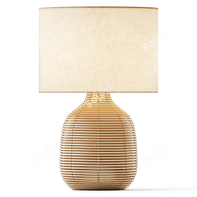 Lyla Rattan Table Lamp: 2017 Model 3D model image 1