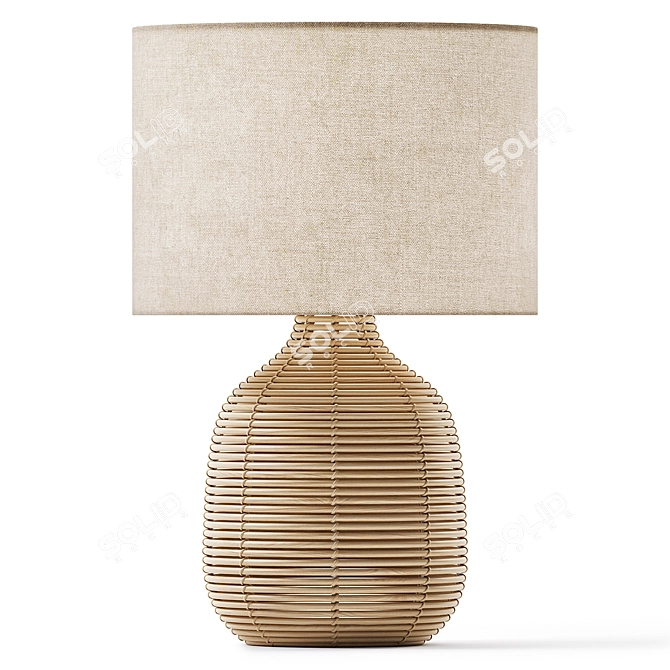 Lyla Rattan Table Lamp: 2017 Model 3D model image 2